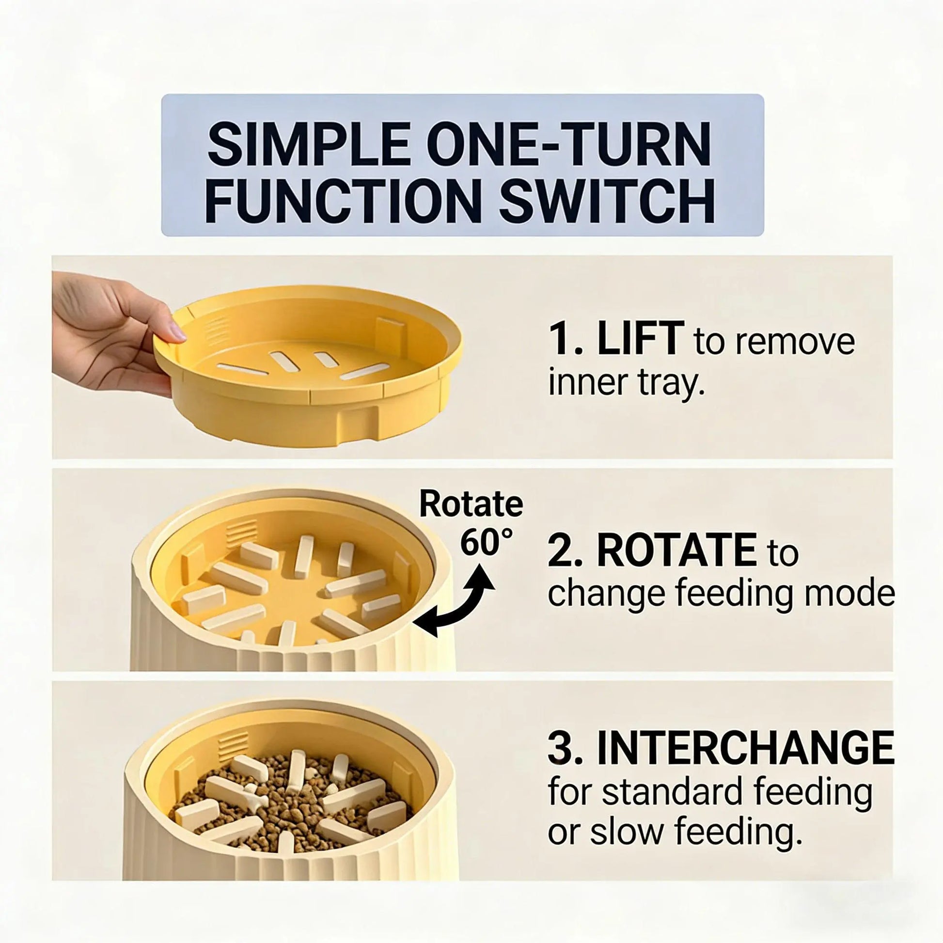 Slow Feeder Dog Bowl - Anti-Slip and Removable Design for Easy Cleaning, Promotes Safe Eating for Medium and Small Breeds, Engaging Puzzle Toy for Mealtime