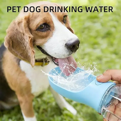 Portable Pet Water Bottle and Food Container with Travel Bowl - Essential Accessories for Outdoor Activities