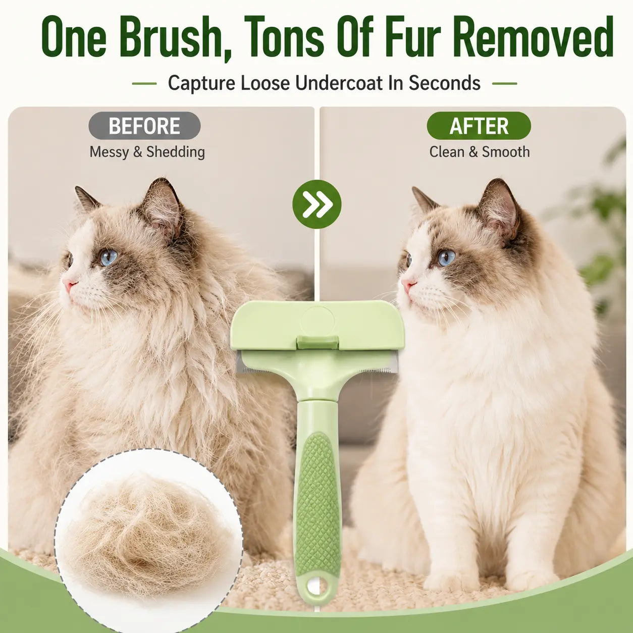 Professional Pet Deshedding Tool for Dogs and Cats - Gentle Undercoat Rake for Effective Shedding Reduction and Dematting of Long-Haired Pets