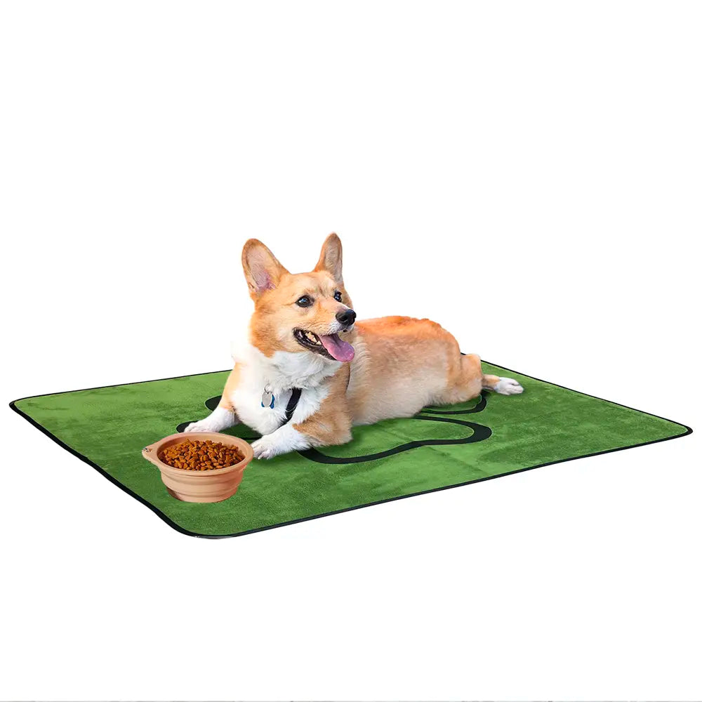 Reusable Washable Pet Urine Absorbent Training Mat with High-Density Polyester Fiber and Non-Slip Base for Crates, Sofas, and Litter Boxes