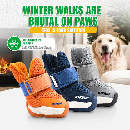 Rifruf Breathable Non-Slip Pet Shoe Set – Lightweight Protective Sneakers for Dogs and Cats