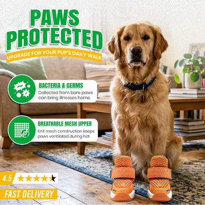 Rifruf Breathable Non-Slip Pet Shoe Set – Lightweight Protective Sneakers for Dogs and Cats