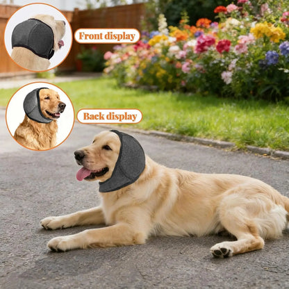 Dog Ear Protection Muffs, Adjustable Noise-Canceling Ear Wrap for Comfort and Calm During Fireworks, Bathing, and Swimming