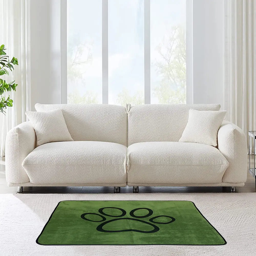 Reusable Washable Pet Urine Absorbent Training Mat with High-Density Polyester Fiber and Non-Slip Base for Crates, Sofas, and Litter Boxes