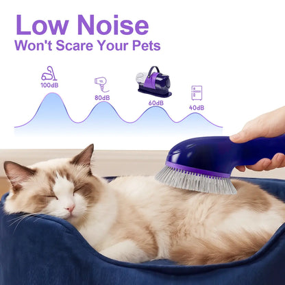 Anlecity Professional Pet Grooming Vacuum System - 3 Suction Modes, 6-in-1 Grooming Kit, 3L Capacity, Cordless Clippers, and 5 Essential Grooming Tools for Effective Dog and Cat Hair Removal