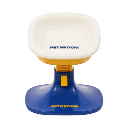 PETHROOM Adjustable Height Feeding Stand with Non-Slip Base and Durable Ceramic Bowls for Dogs and Cats