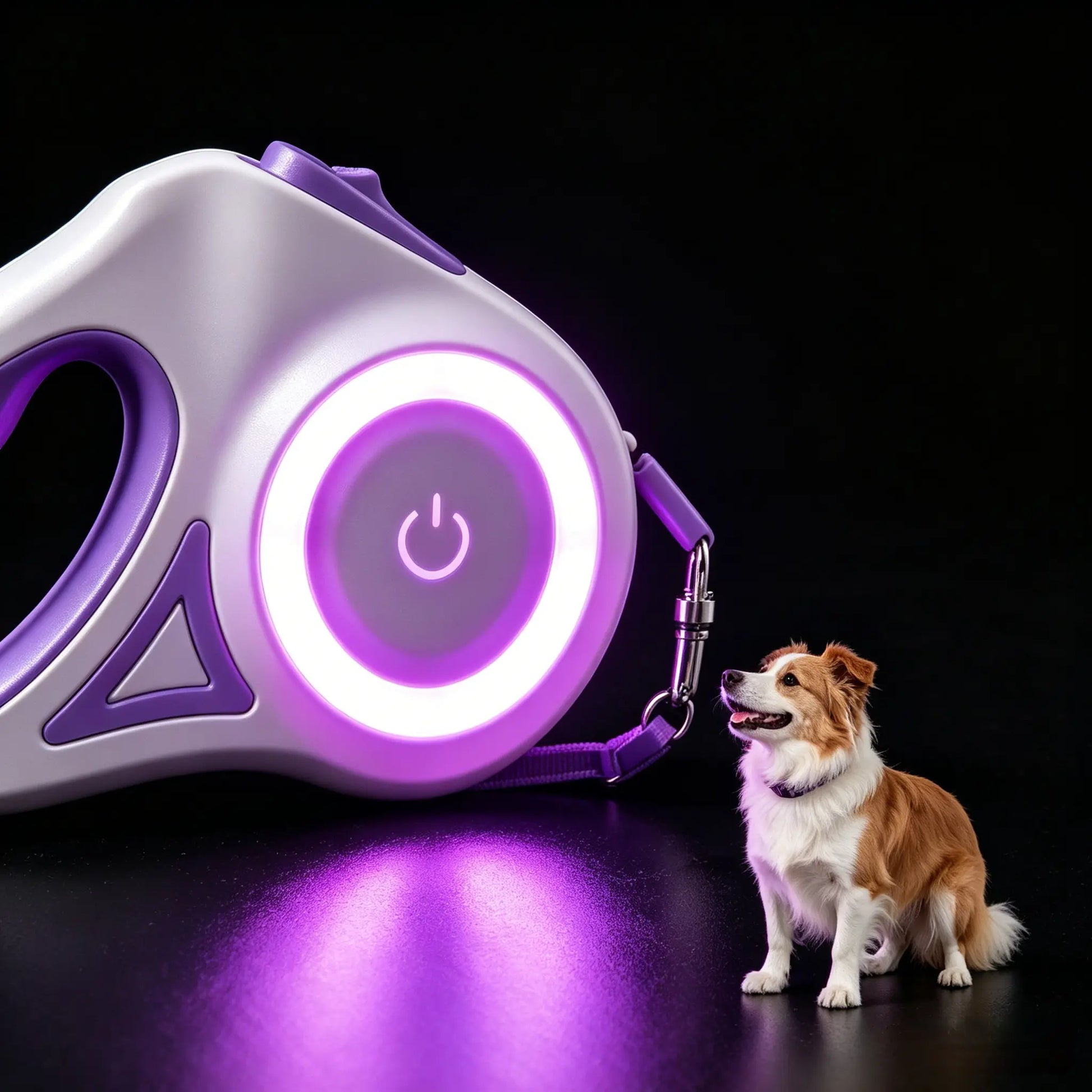 Pawzseek LED Retractable Dog Leash for Improved Nighttime Safety