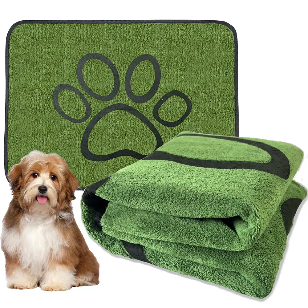 Reusable Washable Pet Urine Absorbent Training Mat with High-Density Polyester Fiber and Non-Slip Base for Crates, Sofas, and Litter Boxes