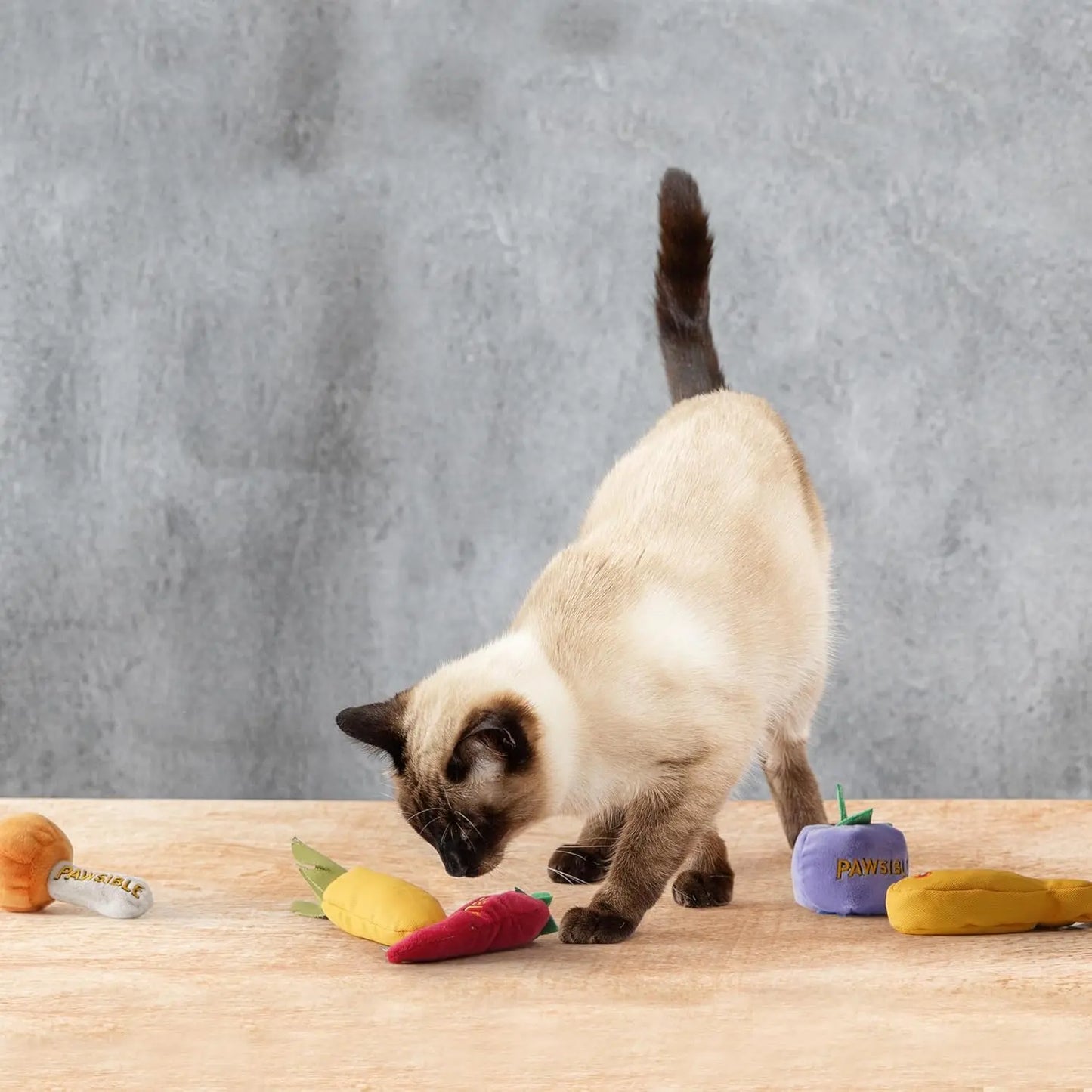 Pawsible Premium 5-Pack Cat Toy Set with Natural Herb Filling for Stimulation and Teething, Ideal for Kittens