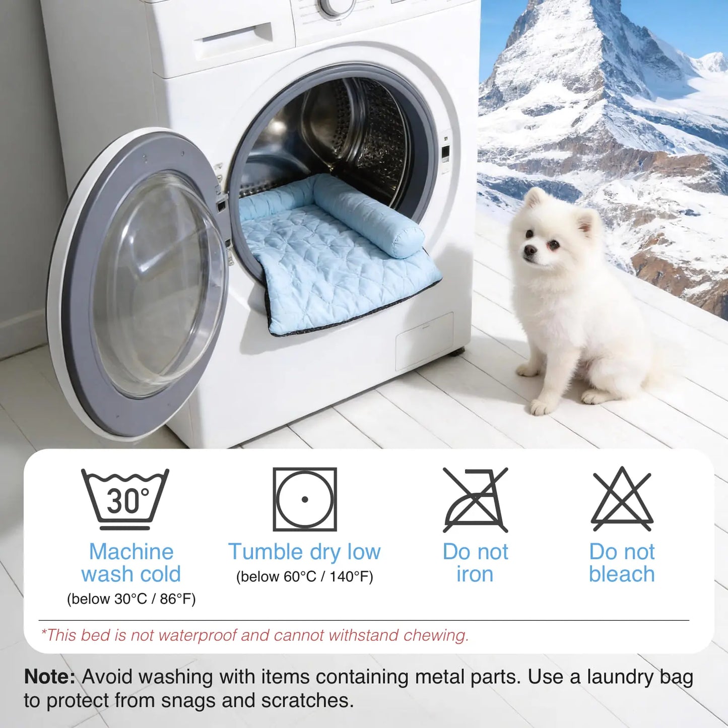 Elevated Washable Cooling Dog Bed with Headrest – Portable Anti-Slip Mat for Summer Comfort, Ideal for Pets up to 40 lbs