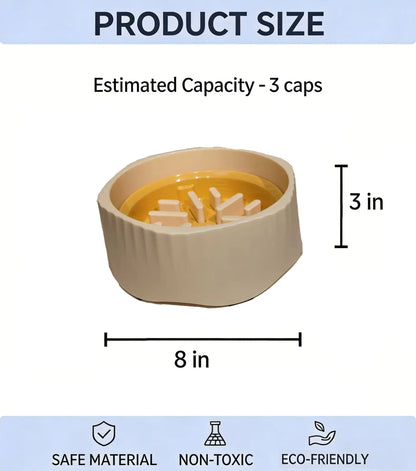 Slow Feeder Dog Bowl - Anti-Slip and Removable Design for Easy Cleaning, Promotes Safe Eating for Medium and Small Breeds, Engaging Puzzle Toy for Mealtime