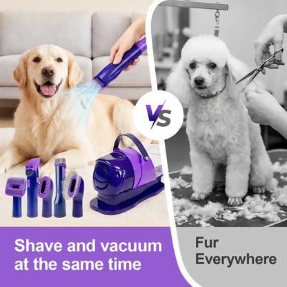 Anlecity Professional Pet Grooming Vacuum System - 3 Suction Modes, 6-in-1 Grooming Kit, 3L Capacity, Cordless Clippers, and 5 Essential Grooming Tools for Effective Dog and Cat Hair Removal