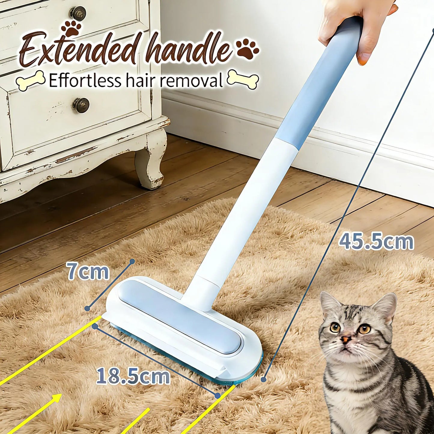 4-in-1 Pet Fur Removal Brush and Washable Cleaning Gloves Set for Indoor Pet Hair Management