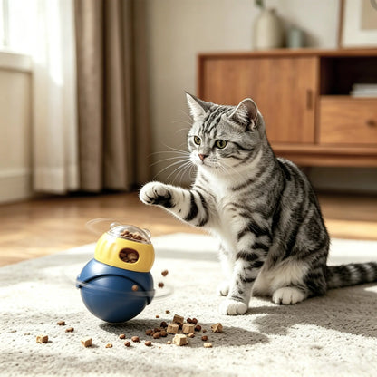 Cat and Small Dog Interactive Puzzle Food Dispensing Ball - Slow Feeder Toy for Boredom Relief and Enrichment