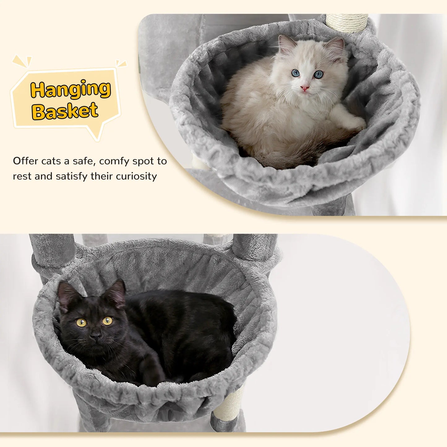 DESKAT 78 Inch Heavy-Duty Cat Tree Tower for Large Cats, Sturdy Multi-Level Cat Furniture with Condos & Scratching Posts