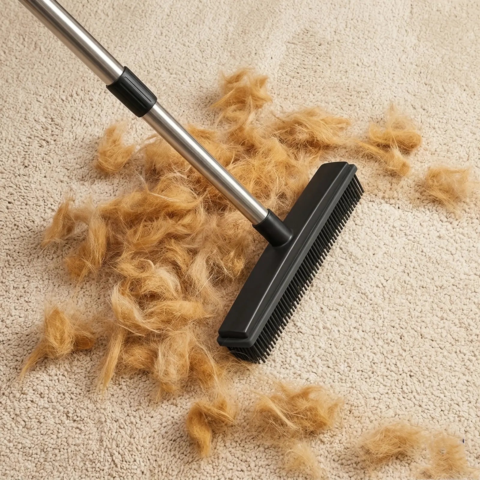 Pet Hair Removal Broom and Hair-Resistant Floor Scrubber for Household Use