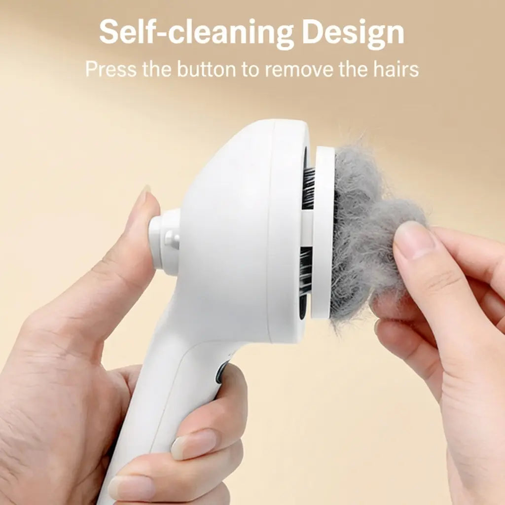 CATMUSE Professional Enhanced Steam Deshedding Brush - 3-in-1 Self-Cleaning Grooming Tool for Cats and Dogs, Safe Fur Grooming and Massage Comb for Long and Short-Haired Pets